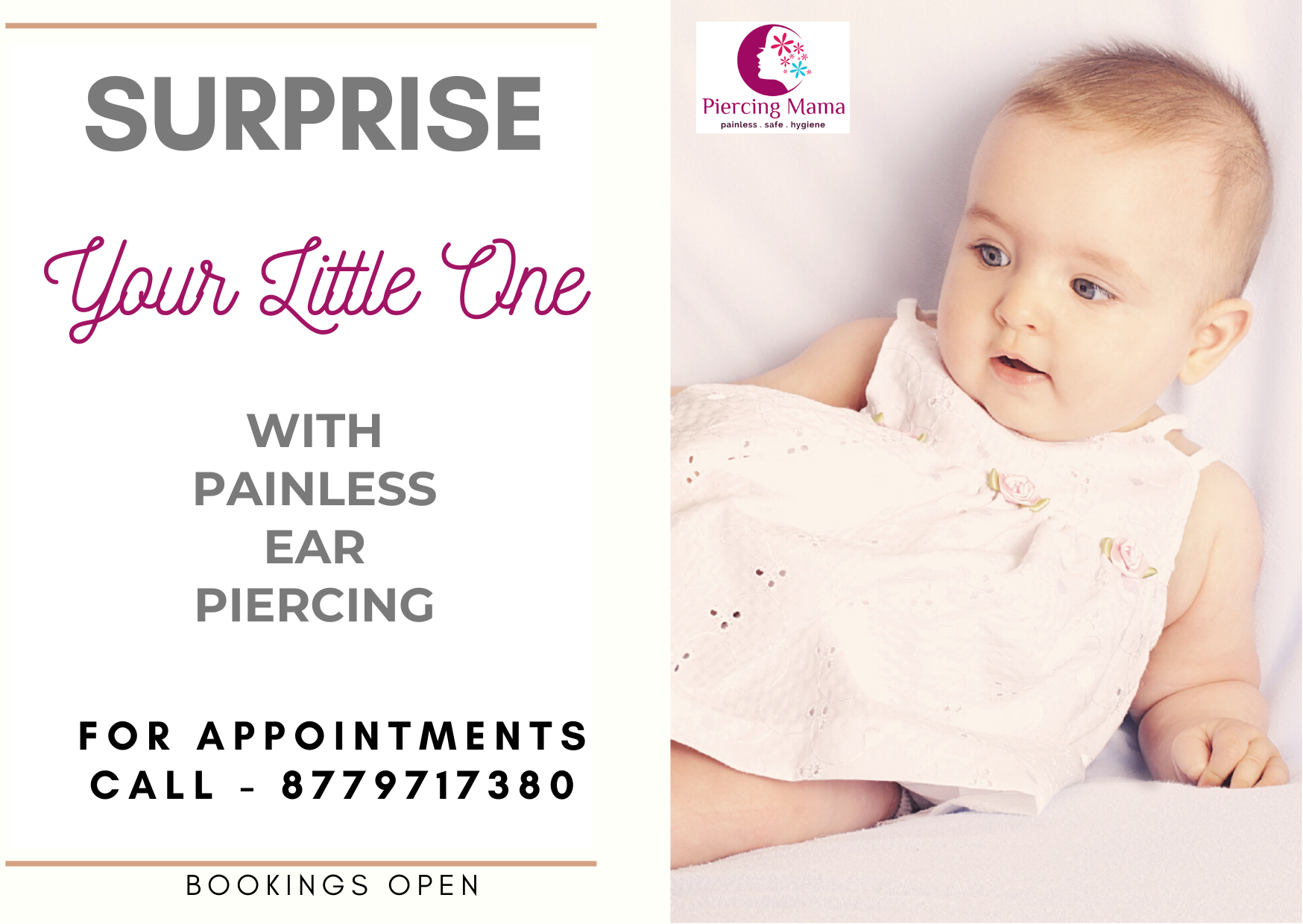 Children ear piercing